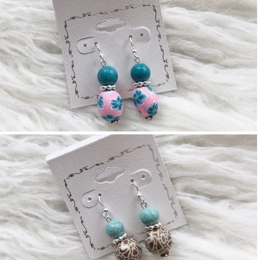 Polymer Clay Bundle of Earrings 4 pieces - Picture 2 of 8